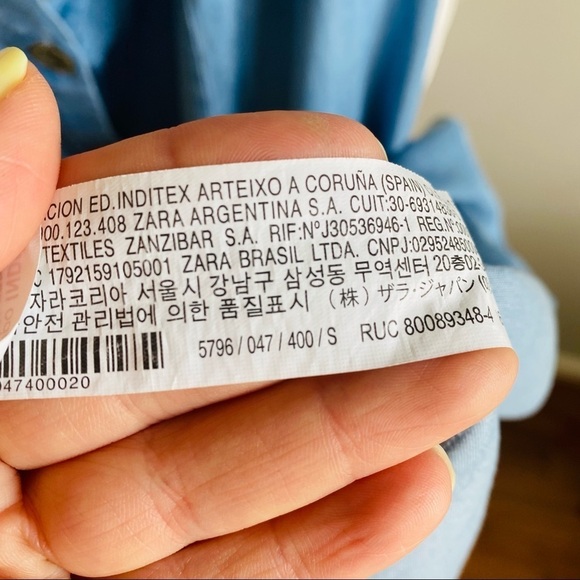 Zara off the shoulder chambray Lyocell dress - Picture 9 of 10